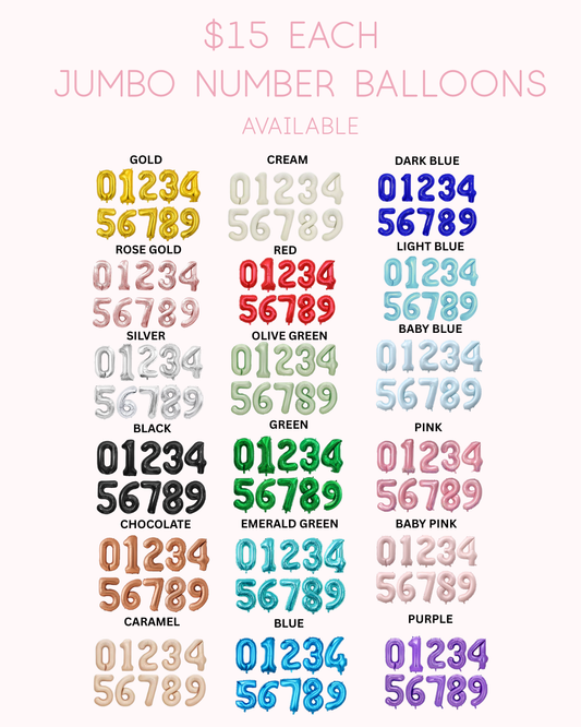 JUMBO NUMBER BALLOONS